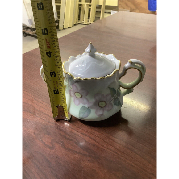 Vintage Lefton? Floral Sugar Bowl With Lid - Picture 8 of 9